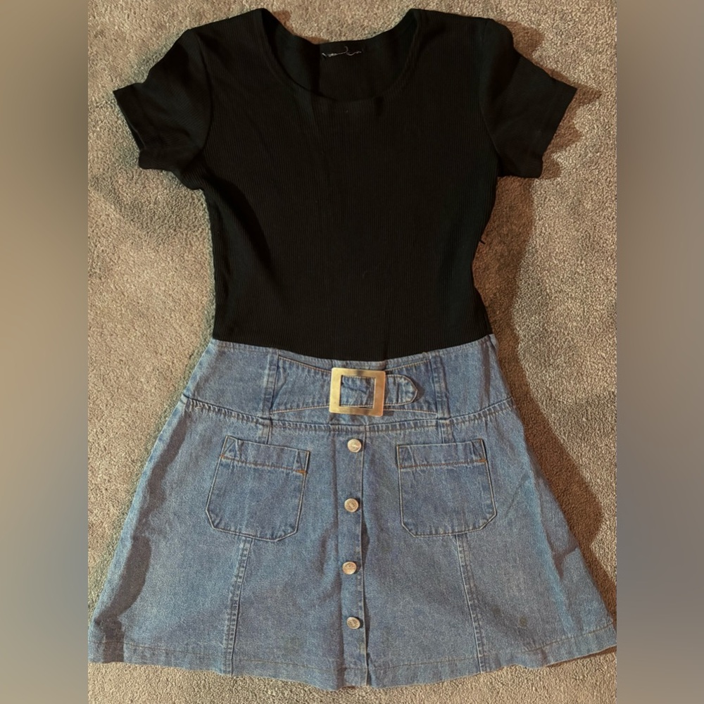 Vintage 90’s Mini jean DRESS by California Concepts Size 7